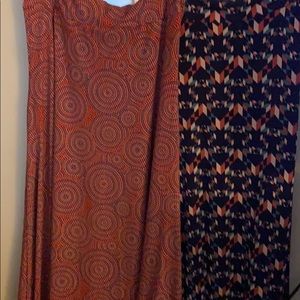 2 LulaRoe maxi skirts size medium